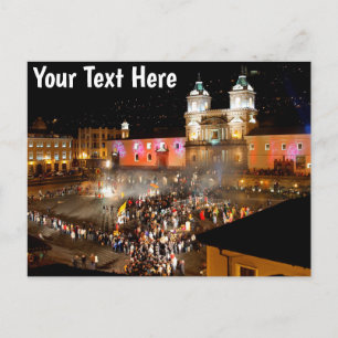 Customisable Plaza San Francisco, Quito, Ecuador Postcard
