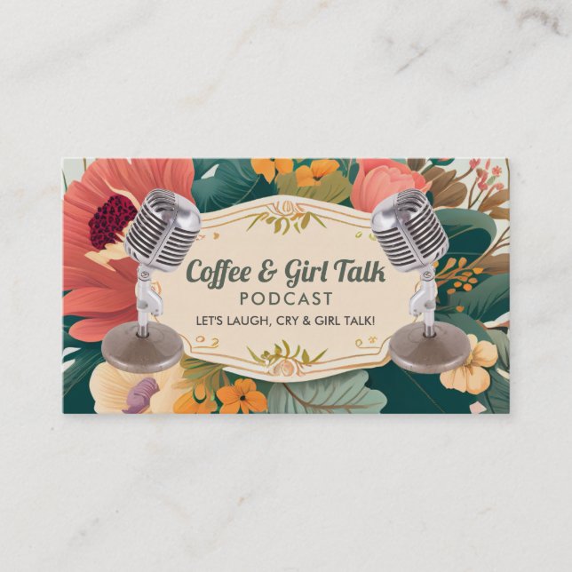 Customisable Podcast business cards (Front)