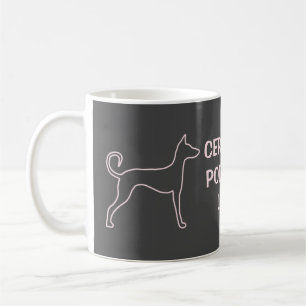 Customisable Podenco Dog Pink Silhouette  Coffee Mug