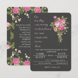 Customisable Poem WEDDING INVITATION