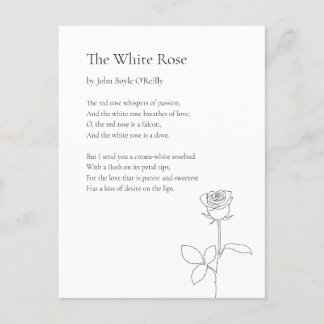 Customisable Poetry Holiday Postcard
