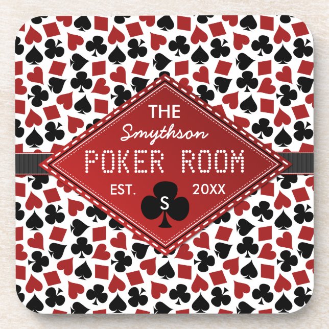 Customisable Poker Room Casino Coaster (Front)