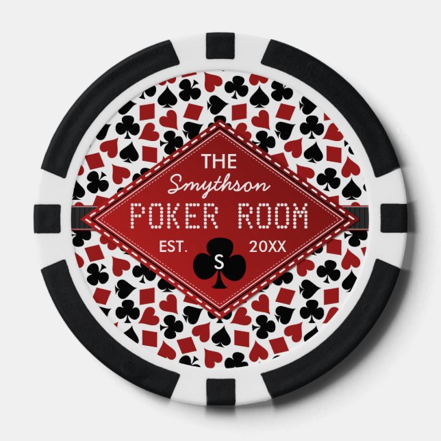 Customisable Poker Room Casino Poker Chips (Front)