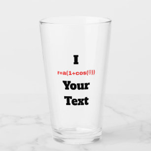 Customisable Polar Equation (I Heart) Glass