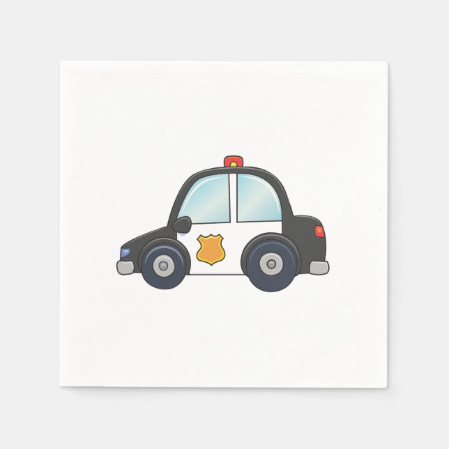 Customisable Police Car Napkin (Front)