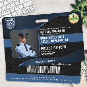 Customisable Police Law Enforcement Employee ID Badge