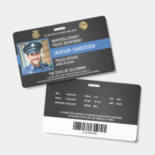 Customisable Police Law Enforcement Employee ID Badge