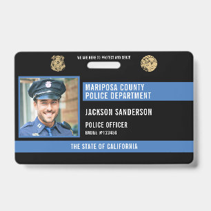 Customisable Police Officer Law Enforcement ID Badge