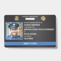 Customisable Police Officer Law Enforcement ID