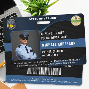 Customisable Police Officer Law Enforcement ID Badge