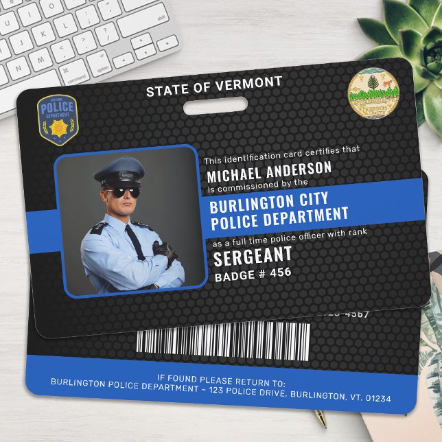 Customisable Police Officer Law Enforcement ID  ID Badge (Creator Uploaded)