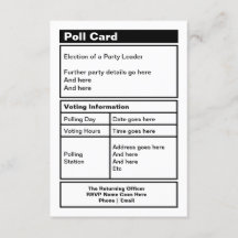 Customisable Politico Party Invitation