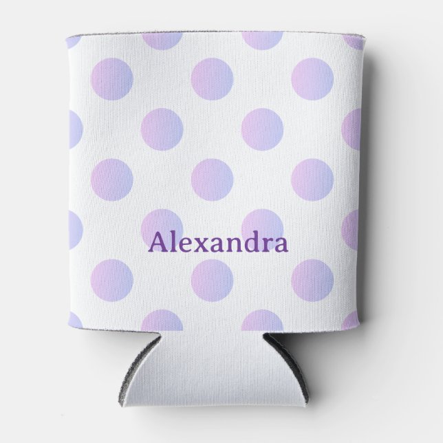 Customisable Polka Dot Can Cooler (Front)