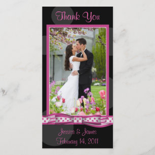 Customisable Polka Dot Photocard Thank You Card