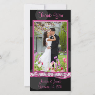 Customisable Polka Dot Photocard Thank You Card