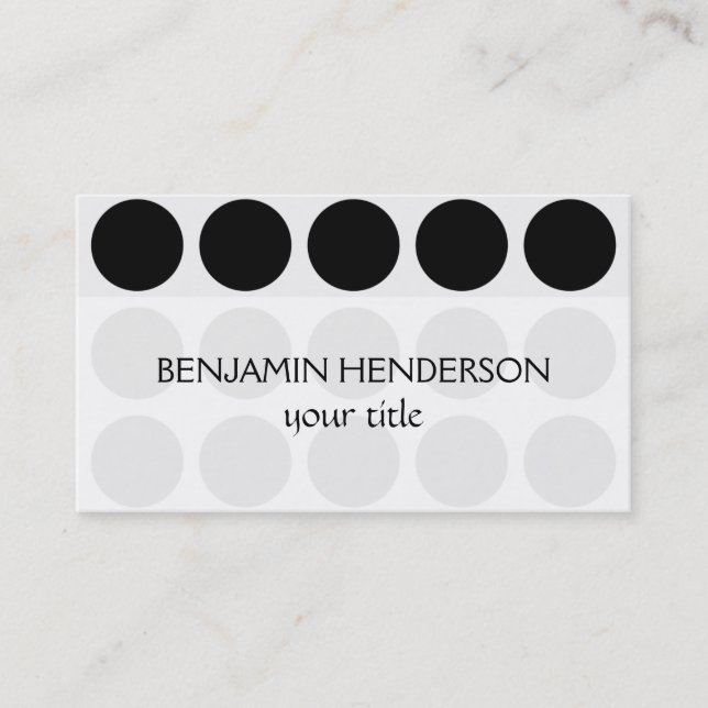 Customisable Polka Dots any Colour on White Business Card (Front)