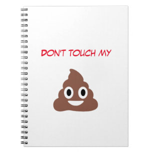 Customisable Poo Emoticon Notebook