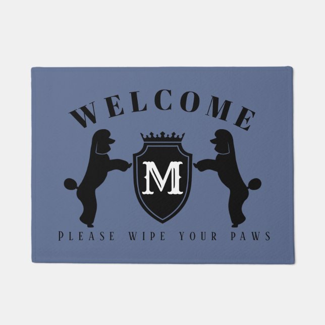 Customisable Poodle Door Mat (Puppy cut) (Front)