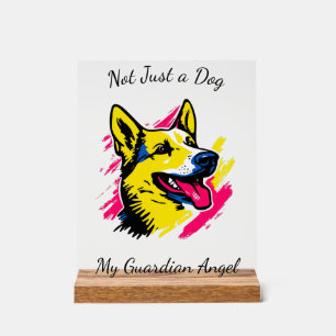Customisable Pop Art German Shepherd Design Acrylic Sign