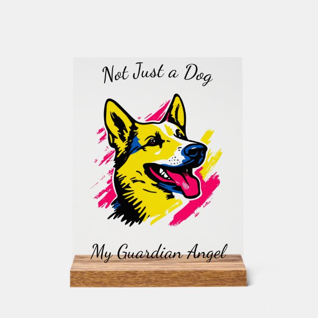 Customisable Pop Art German Shepherd Design Acrylic Sign (Front)
