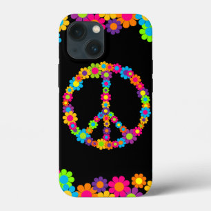 Customisable Pop Flower Power Peace iPhone 13 Mini Case