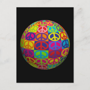 Customisable Pop Peace Ball Postcard