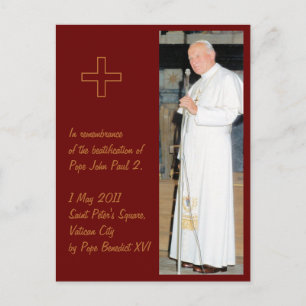 Customisable Pope John Paul 2 photo Postcard