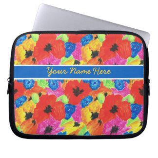 Customisable Poppies and Cornflowers Laptop Sleeve