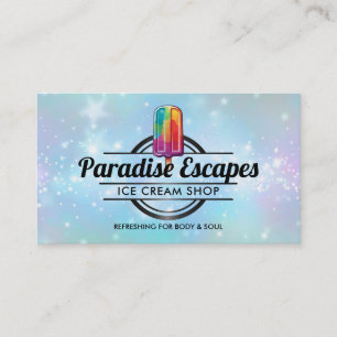 Customisable Popsicle logo business cards