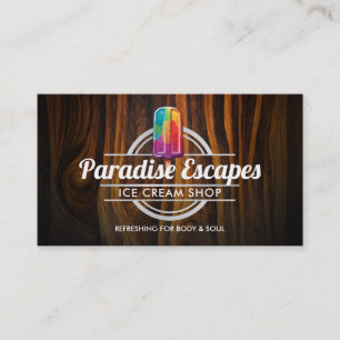 Customisable Popsicle logo business cards