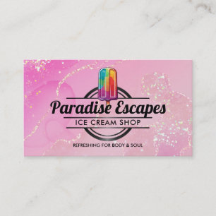 Customisable Popsicle logo business cards