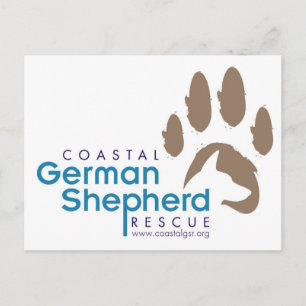 Customisable Postcard - Coastal German Shepherd