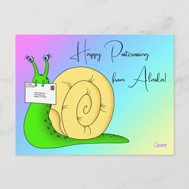 Customisable Postcrossing Snail Mail - Postcard (Front)