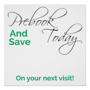 Customisable Prebooking notice Poster