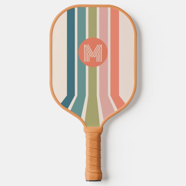 Customisable Preppy Stripe Pickleball Paddle (Front)