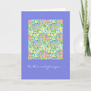 Customisable Primroses Grandparents Day Card