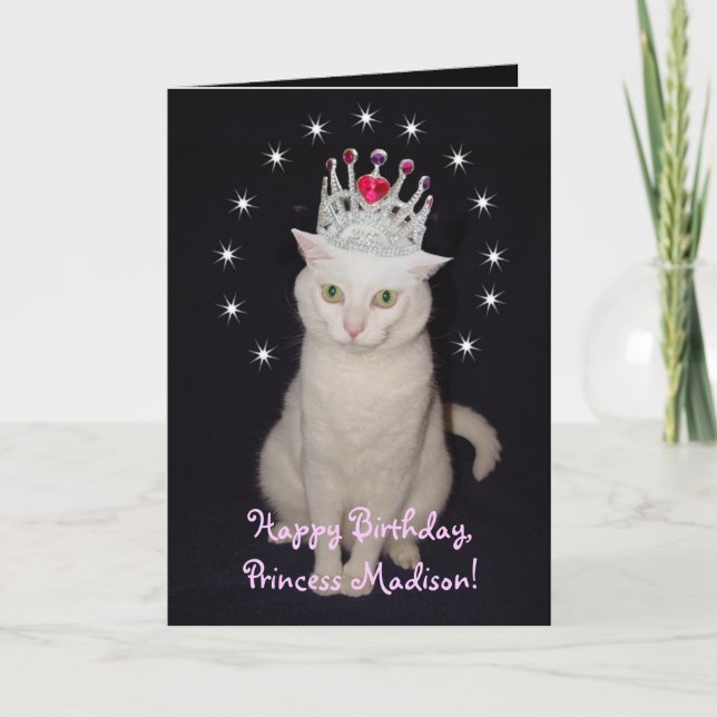 Customisable Princess Birthday Card (Front)