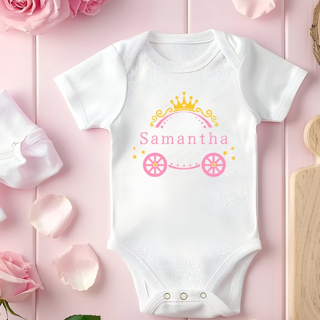 Customisable Princess Carriage Design Baby Bodysuit (Creator Uploaded)