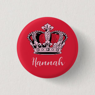 Customisable Princess Queen Crown 3 Cm Round Badge