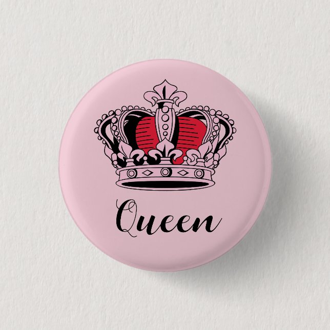 Customisable Princess Queen Crown 3 Cm Round Badge (Front)