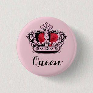 Customisable Princess Queen Crown 3 Cm Round Badge