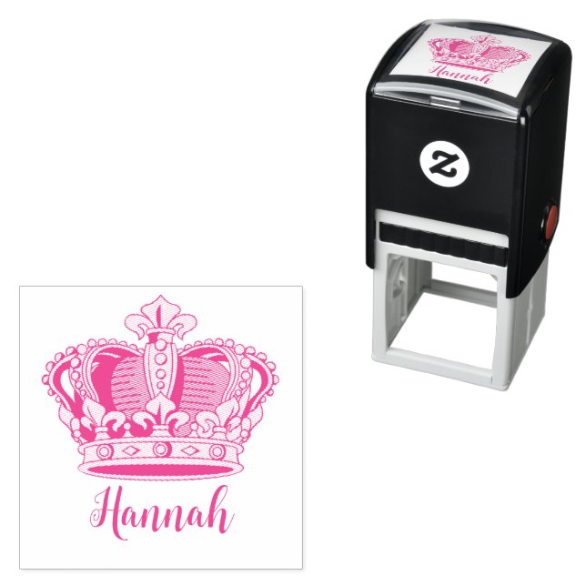 Customisable Princess Queen Crown Self-inking Stamp (In Situ)