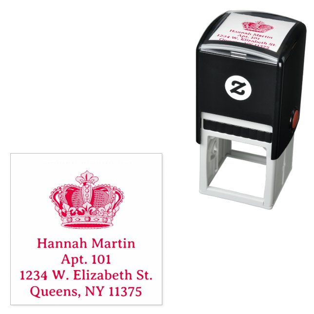 Customisable Princess Queen Crown Self-inking Stamp (In Situ)