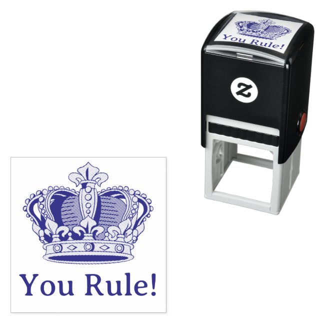 Customisable Princess Queen King Crown Self-inking Stamp (In Situ)