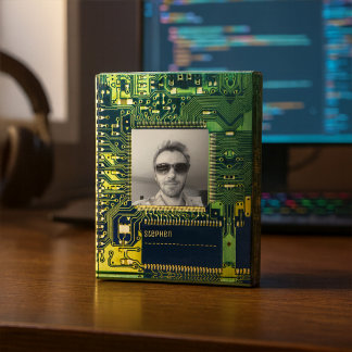 Customisable Printed Circuit - Geek electronic PCB Photo Block
