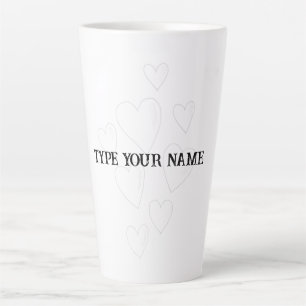 Customisable Product Add Your Own Text or Design Latte Mug