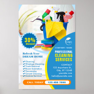 Customisable Professional Cleaning Services Poster
