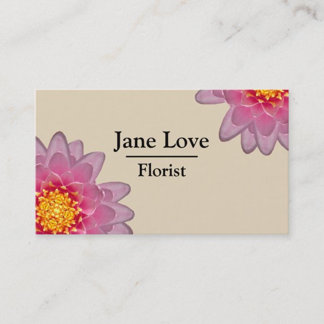 Customisable Professional Florist Business Cards (Front)