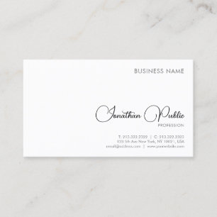 Customisable Professional Modern Elegant Simple Business Card