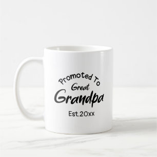 Customisable Promoted to Great Grandpa Coffee Mug